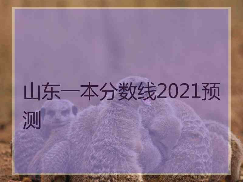 山东一本分数线2021预测