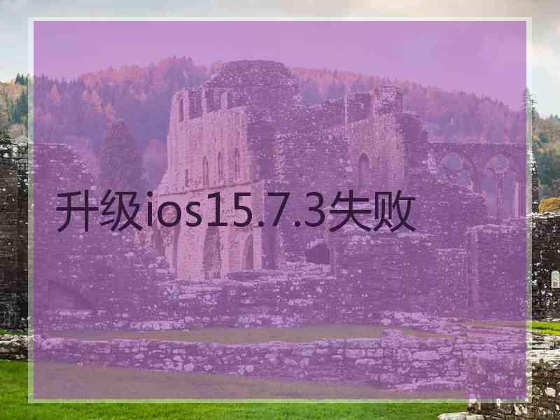 升级ios15.7.3失败