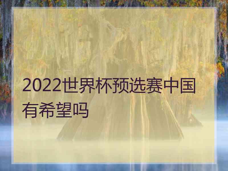 2022世界杯预选赛中国有希望吗