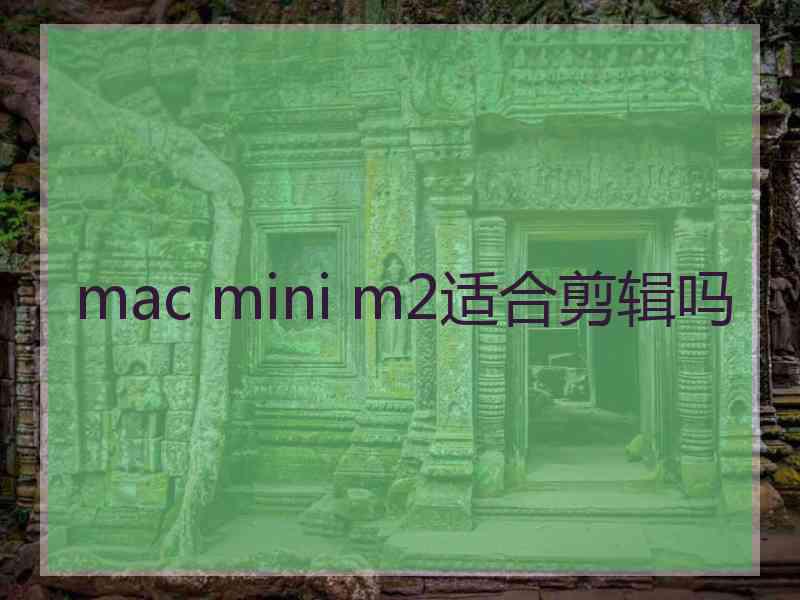 mac mini m2适合剪辑吗