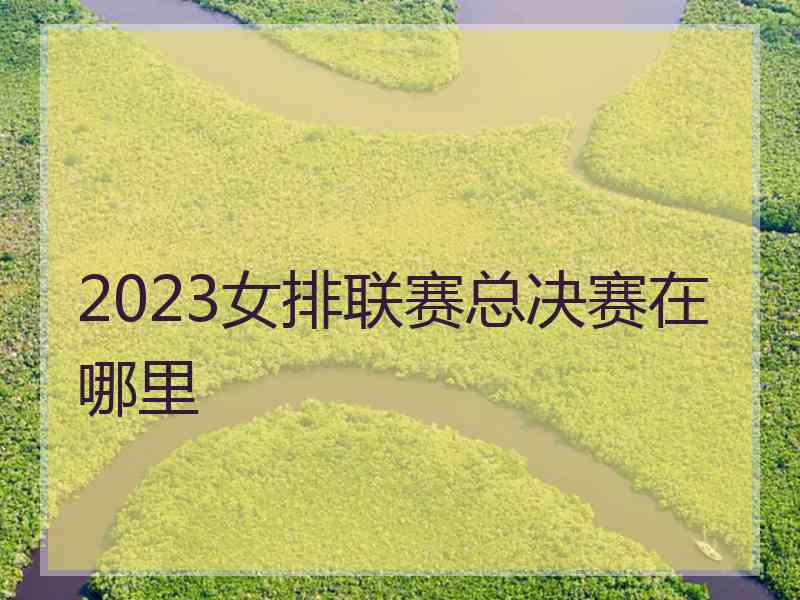 2023女排联赛总决赛在哪里