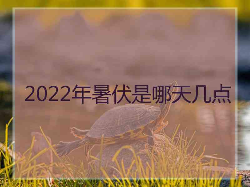 2022年暑伏是哪天几点