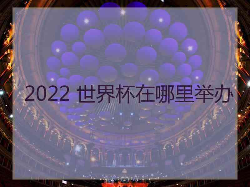 2022 世界杯在哪里举办