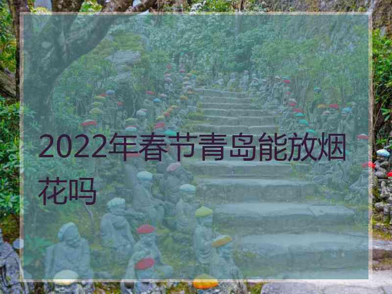 2022年春节青岛能放烟花吗