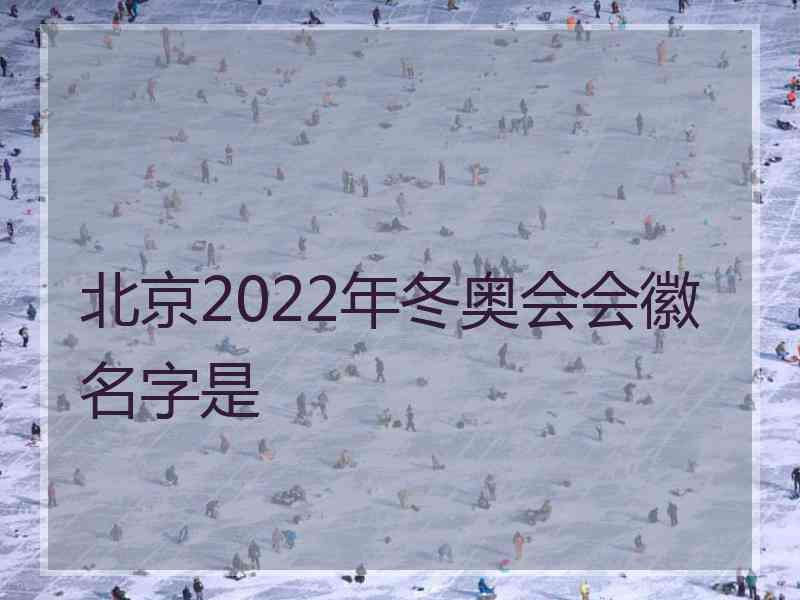 北京2022年冬奥会会徽名字是