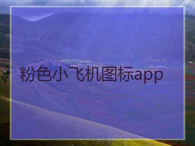 粉色小飞机图标app