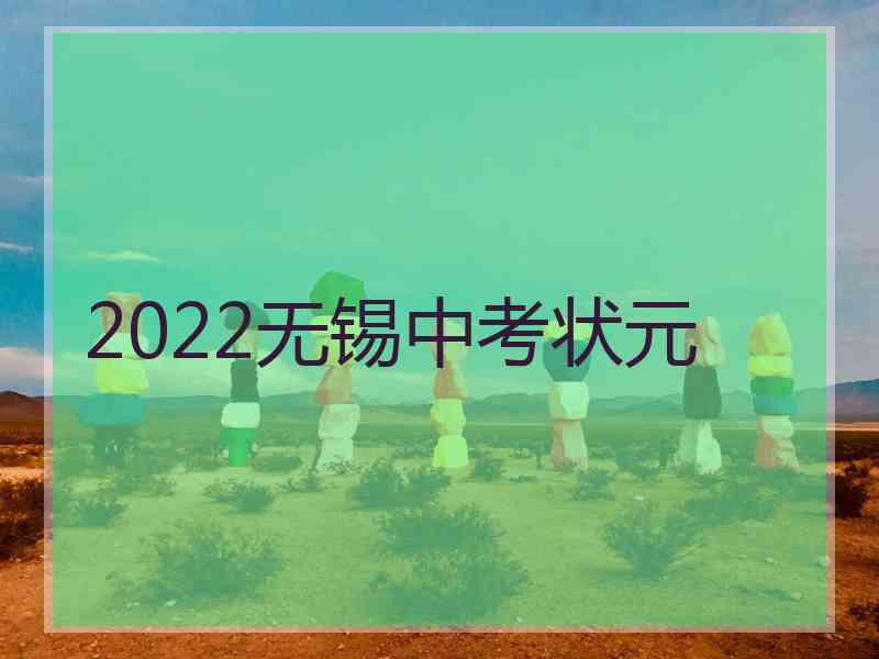 2022无锡中考状元