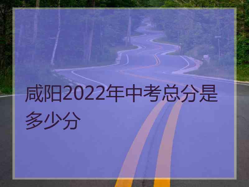 咸阳2022年中考总分是多少分