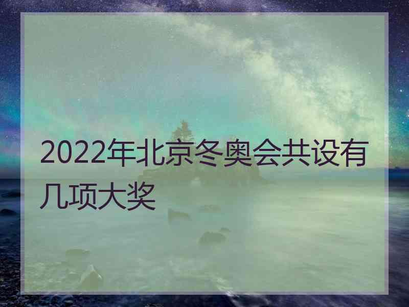 2022年北京冬奥会共设有几项大奖