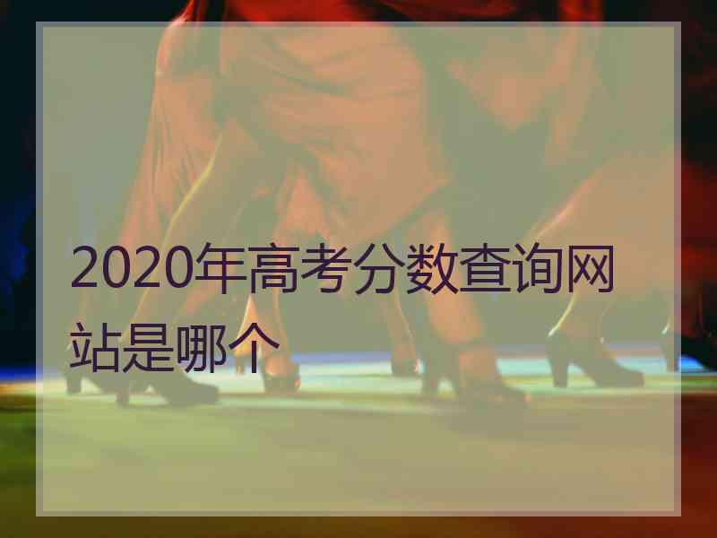 2020年高考分数查询网站是哪个