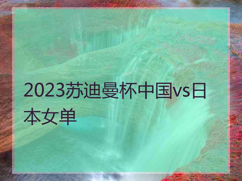 2023苏迪曼杯中国vs日本女单