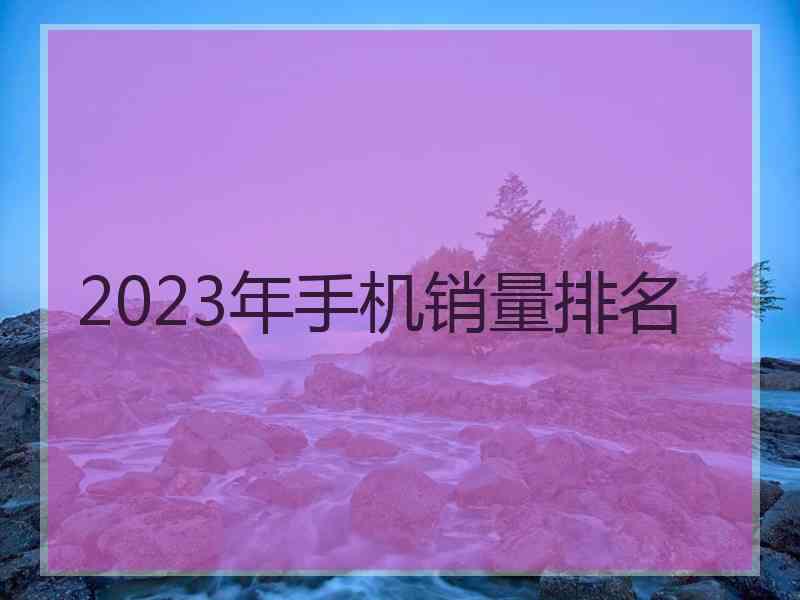 2023年手机销量排名