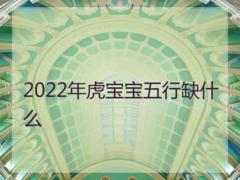 2022年虎宝宝五行缺什么