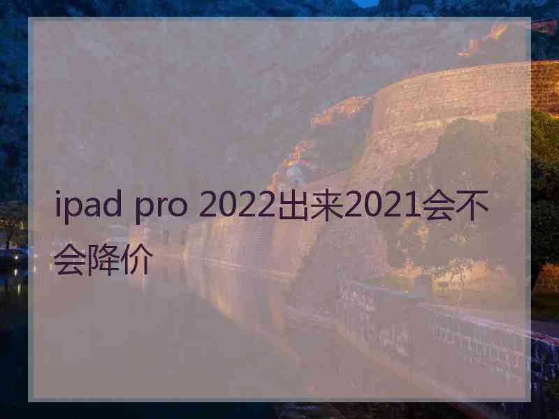 ipad pro 2022出来2021会不会降价