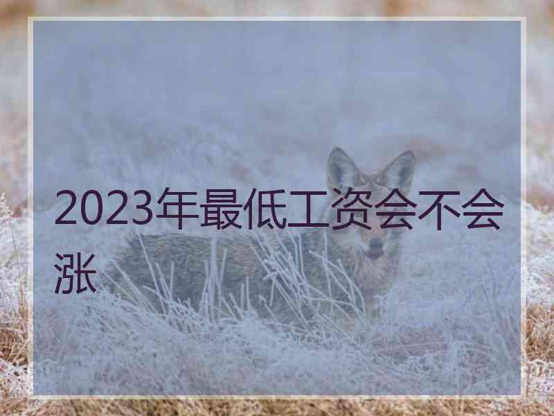 2023年最低工资会不会涨