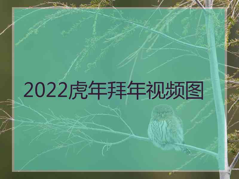 2022虎年拜年视频图