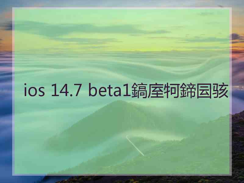 ios 14.7 beta1鎬庢牱鍗囩骇