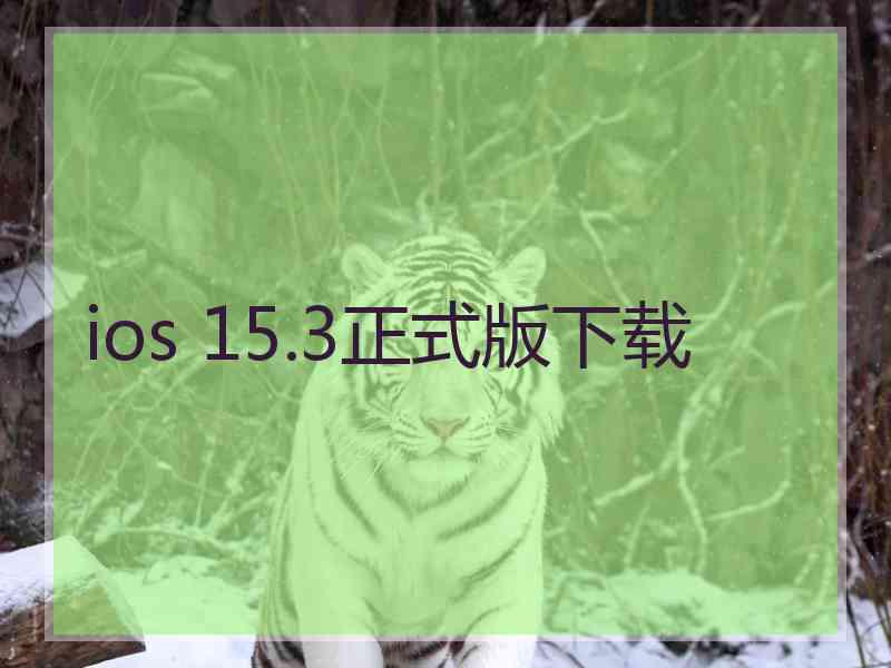 ios 15.3正式版下载