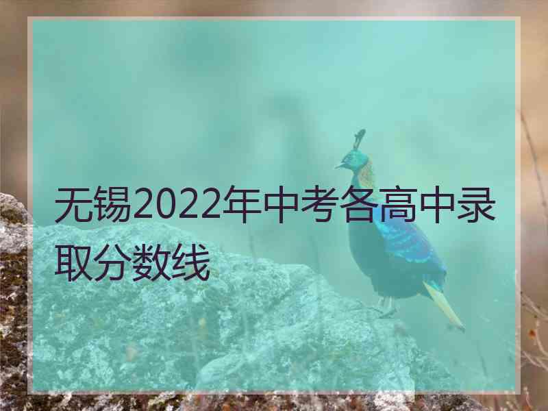 无锡2022年中考各高中录取分数线