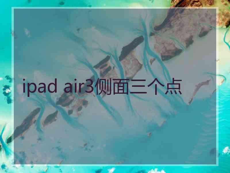 ipad air3侧面三个点