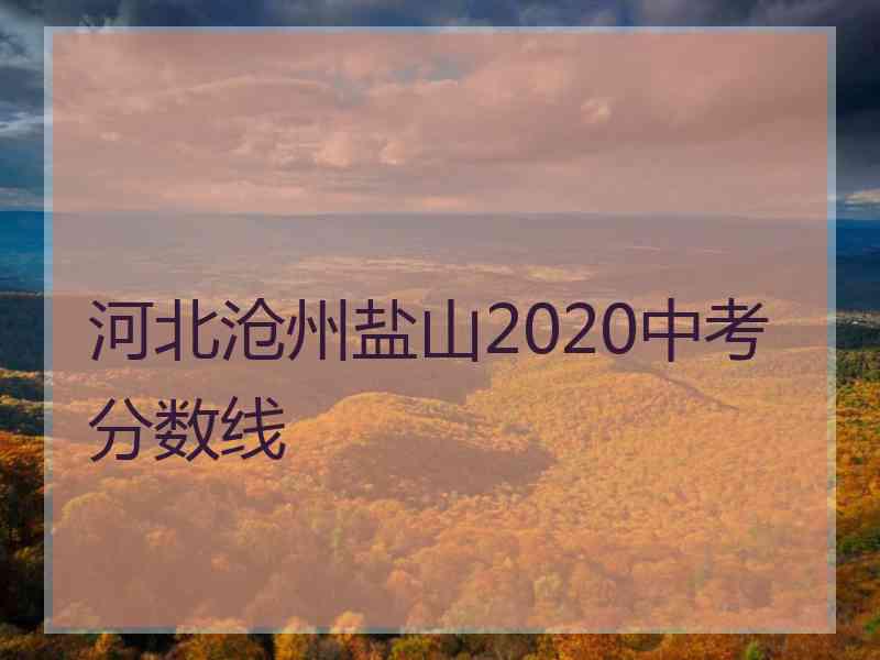 河北沧州盐山2020中考分数线