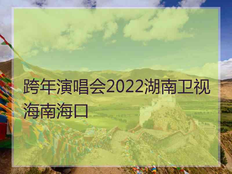 跨年演唱会2022湖南卫视海南海口