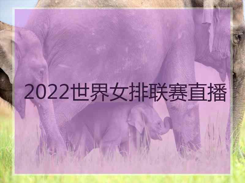 2022世界女排联赛直播