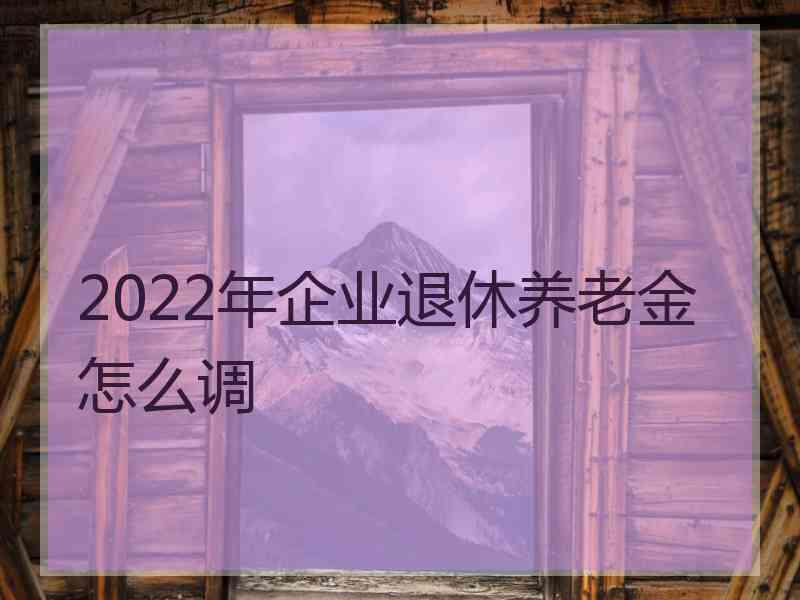 2022年企业退休养老金怎么调