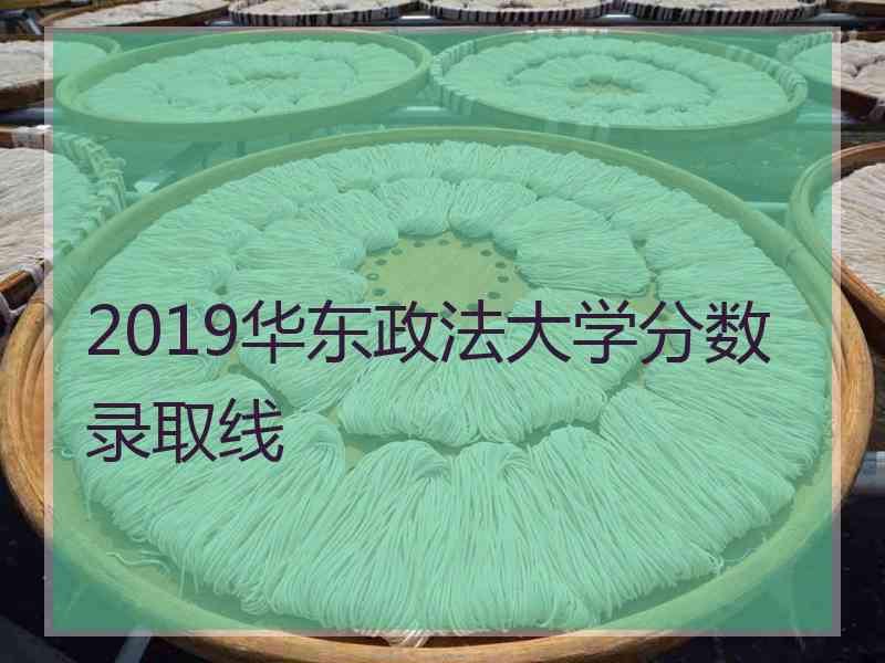 2019华东政法大学分数录取线