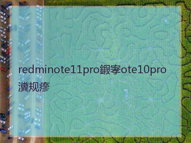 redminote11pro鍜宯ote10pro瀵规瘮