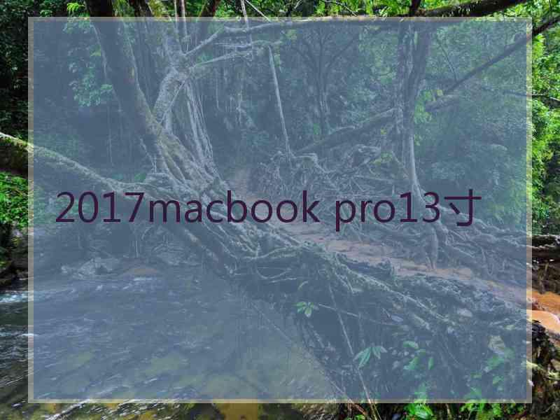 2017macbook pro13寸