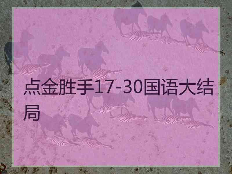 点金胜手17-30国语大结局