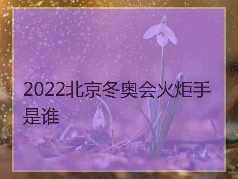 2022北京冬奥会火炬手是谁