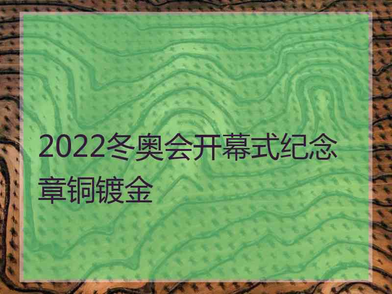 2022冬奥会开幕式纪念章铜镀金