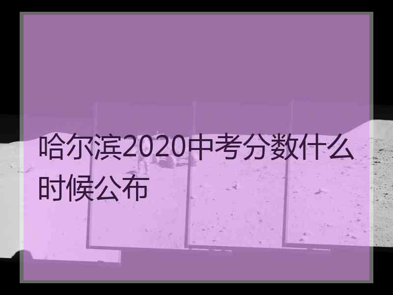 哈尔滨2020中考分数什么时候公布