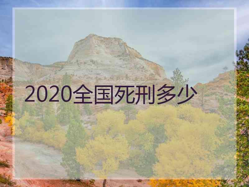 2020全国死刑多少