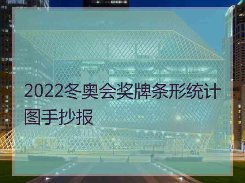 2022冬奥会奖牌条形统计图手抄报