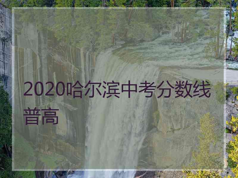 2020哈尔滨中考分数线普高