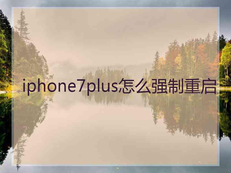 iphone7plus怎么强制重启