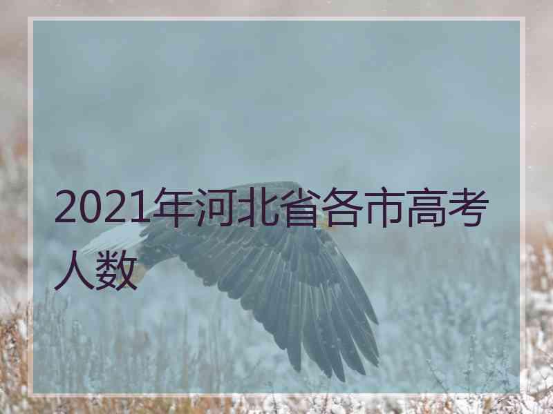 2021年河北省各市高考人数