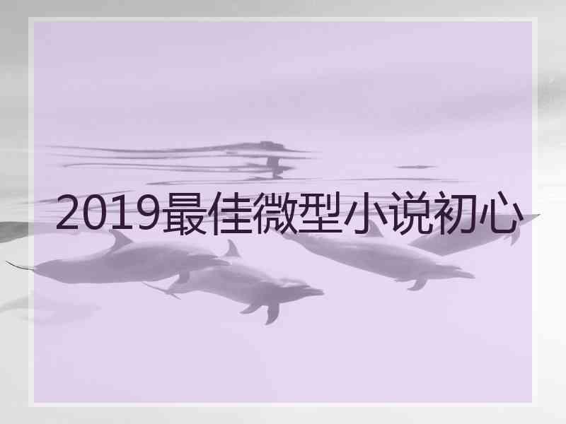 2019最佳微型小说初心