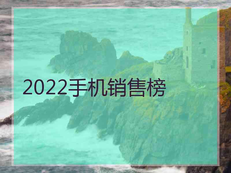 2022手机销售榜