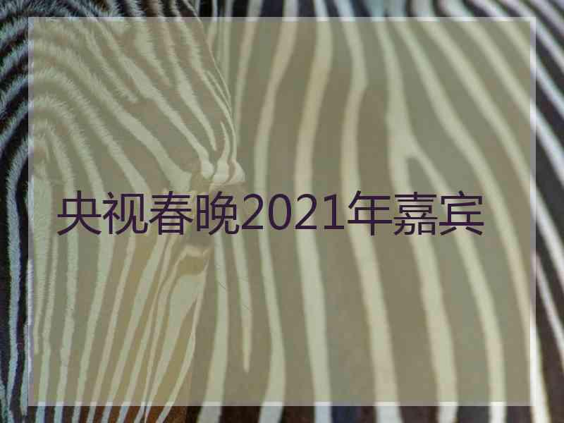 央视春晚2021年嘉宾