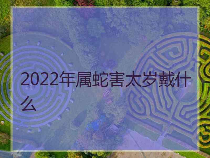 2022年属蛇害太岁戴什么