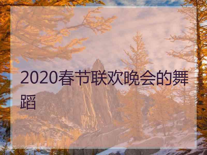 2020春节联欢晚会的舞蹈