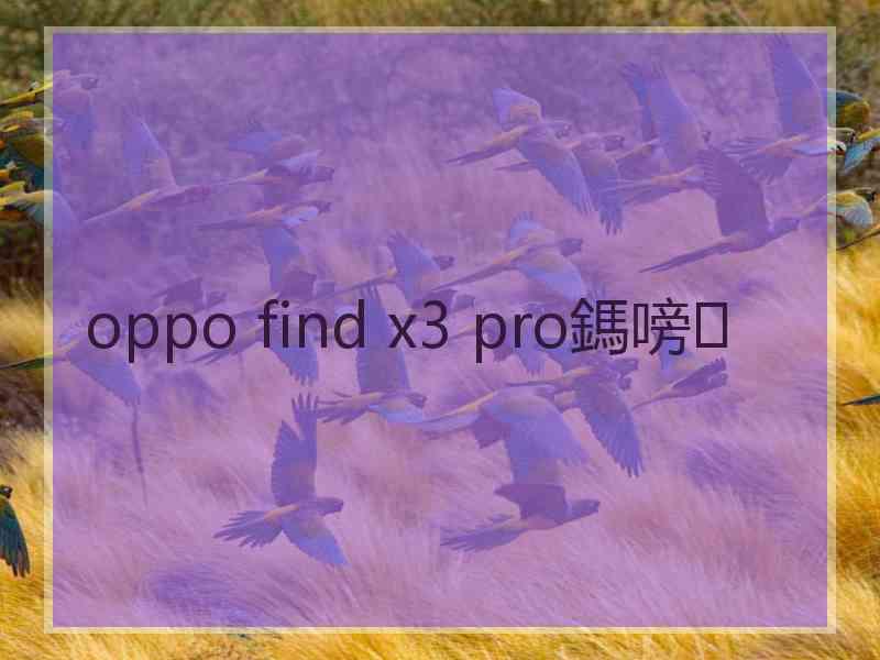 oppo find x3 pro鎷嗙