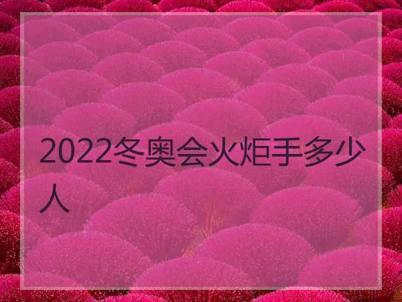 2022冬奥会火炬手多少人