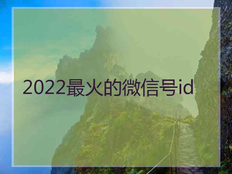 2022最火的微信号id