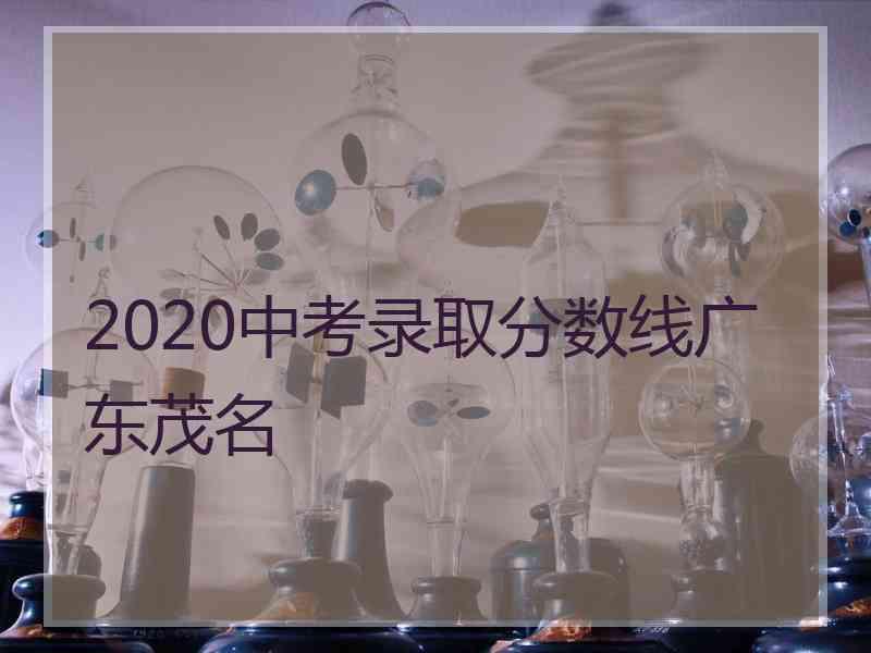 2020中考录取分数线广东茂名