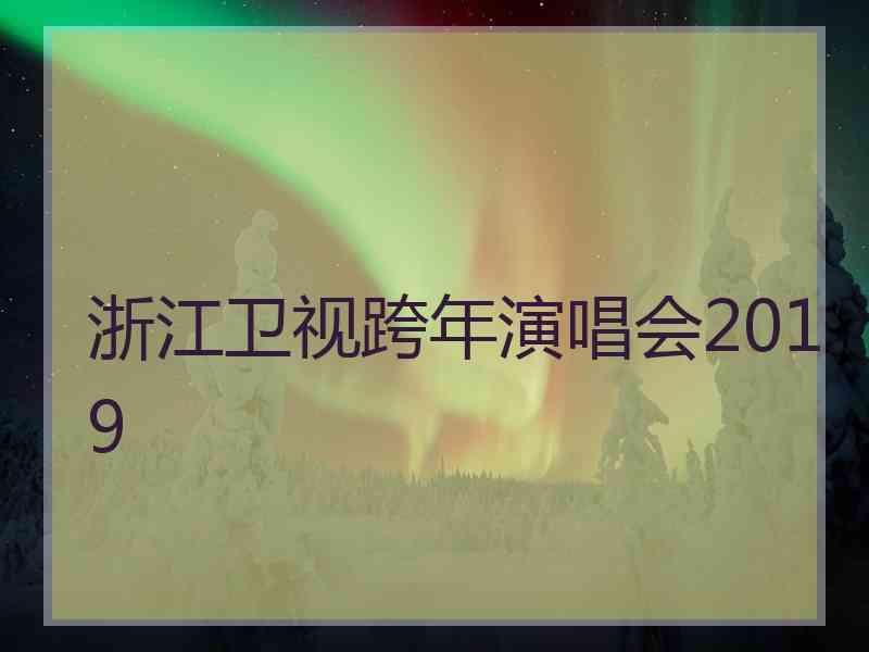 浙江卫视跨年演唱会2019